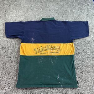 VINTAGE Mad Dogs Hong Kong Shirt Mens XL/48 Green Blue Colorblock Kowloon READ